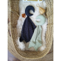 Doudou, lune, ensemble de 2 - Vert et Bleu Marine