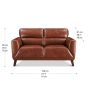 Jake Leather Loveseat - Brandy