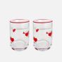 JS Gourmet DOF Glasses with heart icon, Set of 2