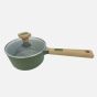 JS GOURMET VerAroma Die Cast Aluminium Ceramic Non-Stick Sauce Pan With Ribbed Design - 18cm
