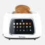 JS GOURMET Smart Digital 2-Slice Wide Slot Toaster - White