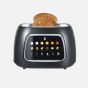 JS GOURMET VerAroma Smart Digital 2-Slice Wide Slot Toaster - Black