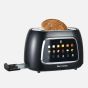 JS GOURMET VerAroma Smart Digital 2-Slice Wide Slot Toaster - Black