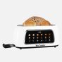 JS GOURMET Veraroma Smart Digital 4-Slice Wide Slot Toaster - White