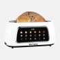 JS GOURMET Veraroma Smart Digital 4-Slice Wide Slot Toaster - White