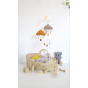 Mobile, nuage - Taupe, Ocre et Blanc