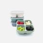 4-Compartment Meal Prep Containers Pack of 4 - Assorted colours
