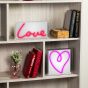 Heart Neon LED Sign - Pink, 9"