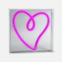 Heart Neon LED Sign - Pink, 9"