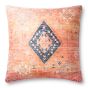 Coussin Con par Loloi - Corail et Multi