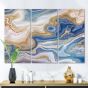 Ocean Blue Golden Jasper Agate II Canvas Wall Art