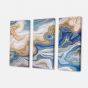 Ocean Blue Golden Jasper Agate II Canvas Wall Art