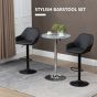 Set of 2 Adjustable Swivel Bar Stools