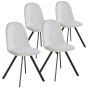 Ensemble de 4 chaises de salle à manger pivotantes  - Beige