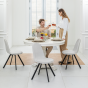 Ensemble de 4 chaises de salle à manger pivotantes  - Beige