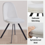 Ensemble de 4 chaises de salle à manger pivotantes  - Beige