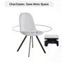 Ensemble de 4 chaises de salle à manger pivotantes  - Beige