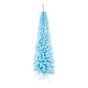 Flocked Sky Blue Plastic Fir Tree