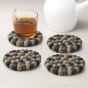 Wool Felt Ball Coasters by Torre & Tagus - Natural
