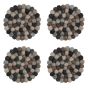 Wool Felt Ball Coasters by Torre & Tagus - Natural