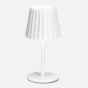 Fluted Shade LED Table Lamp - White