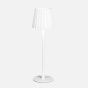 Fluted Shade LED Table Lamp - White
