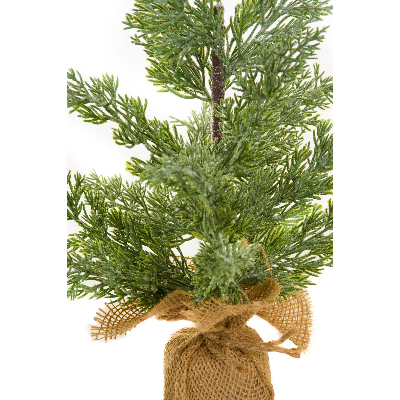 Frosted Green Pvc Christmas Tree with Sequins, Pack of 4