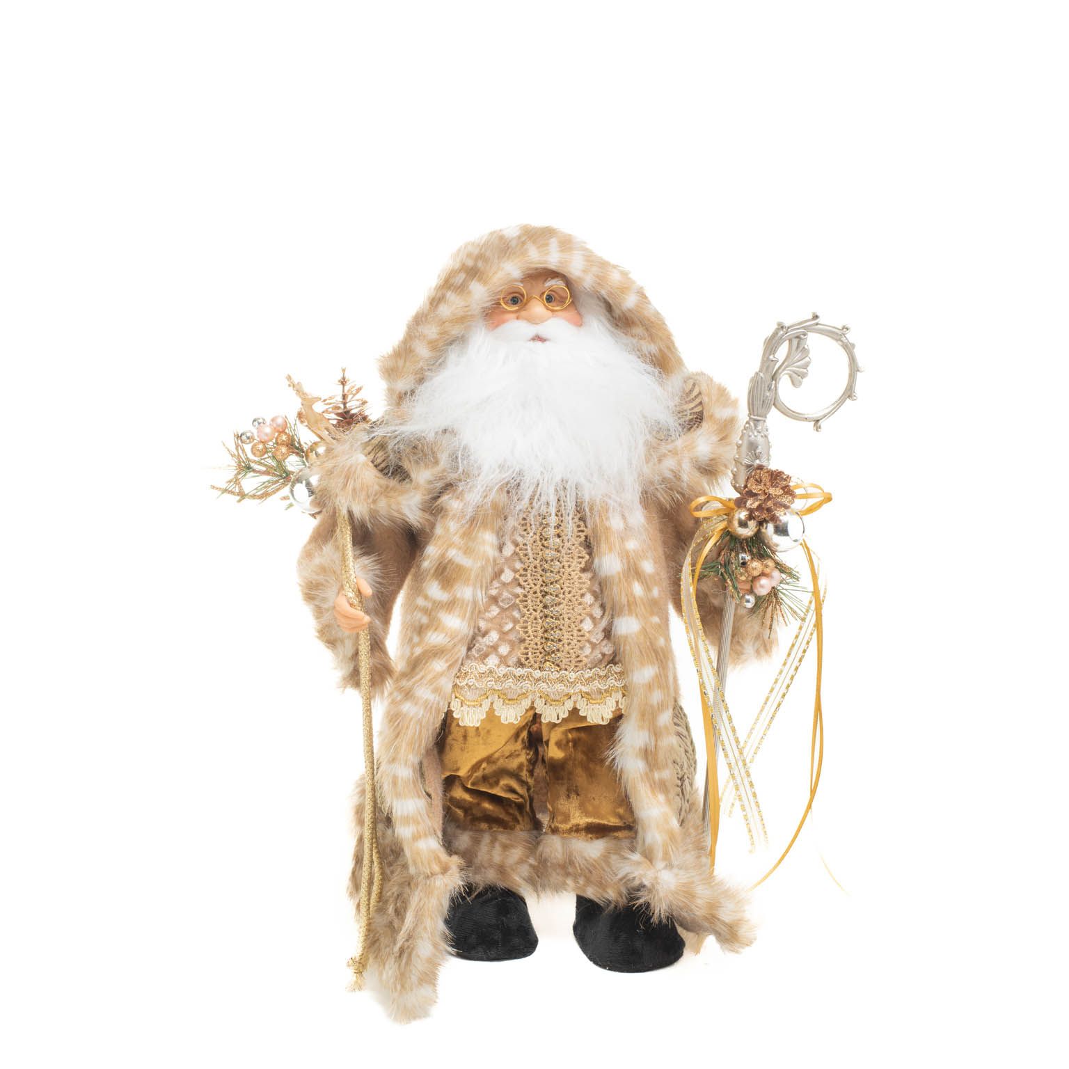 Beige and Gold Nordic Santa Figure
