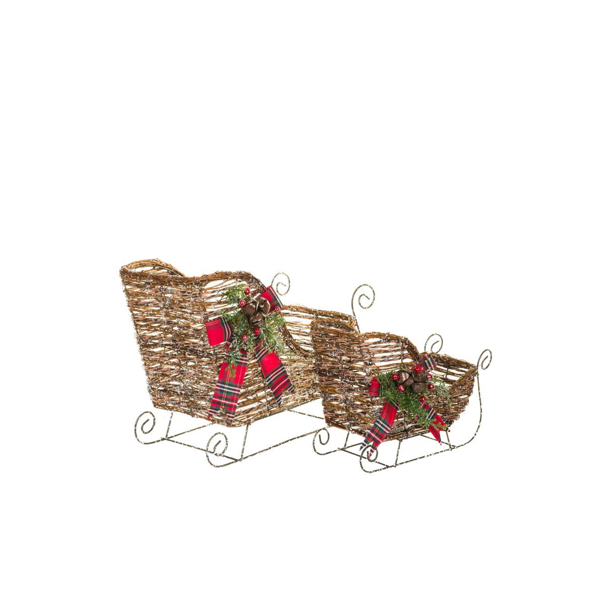 Accents luge rustique suspendus en bois brun scintillant, paire