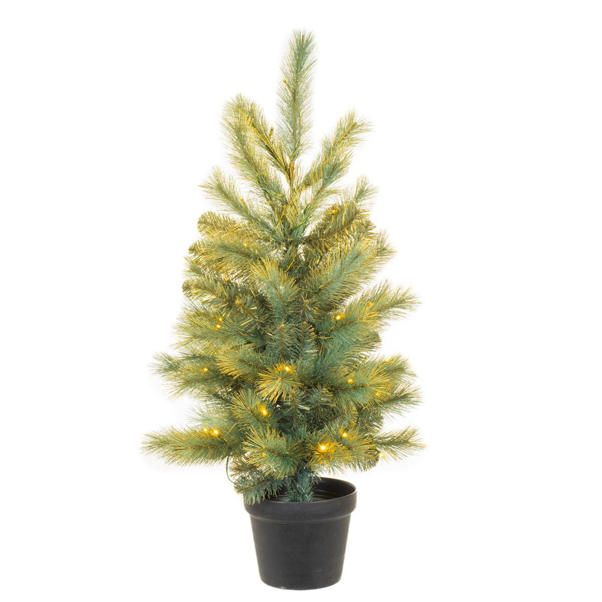 Sapin de Noël en pin PVC doré avec DEL blanc chaud