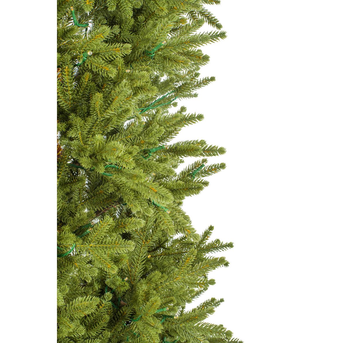 Forest Green Plastic Douglas Fir Warm White LED Tree Metal Base