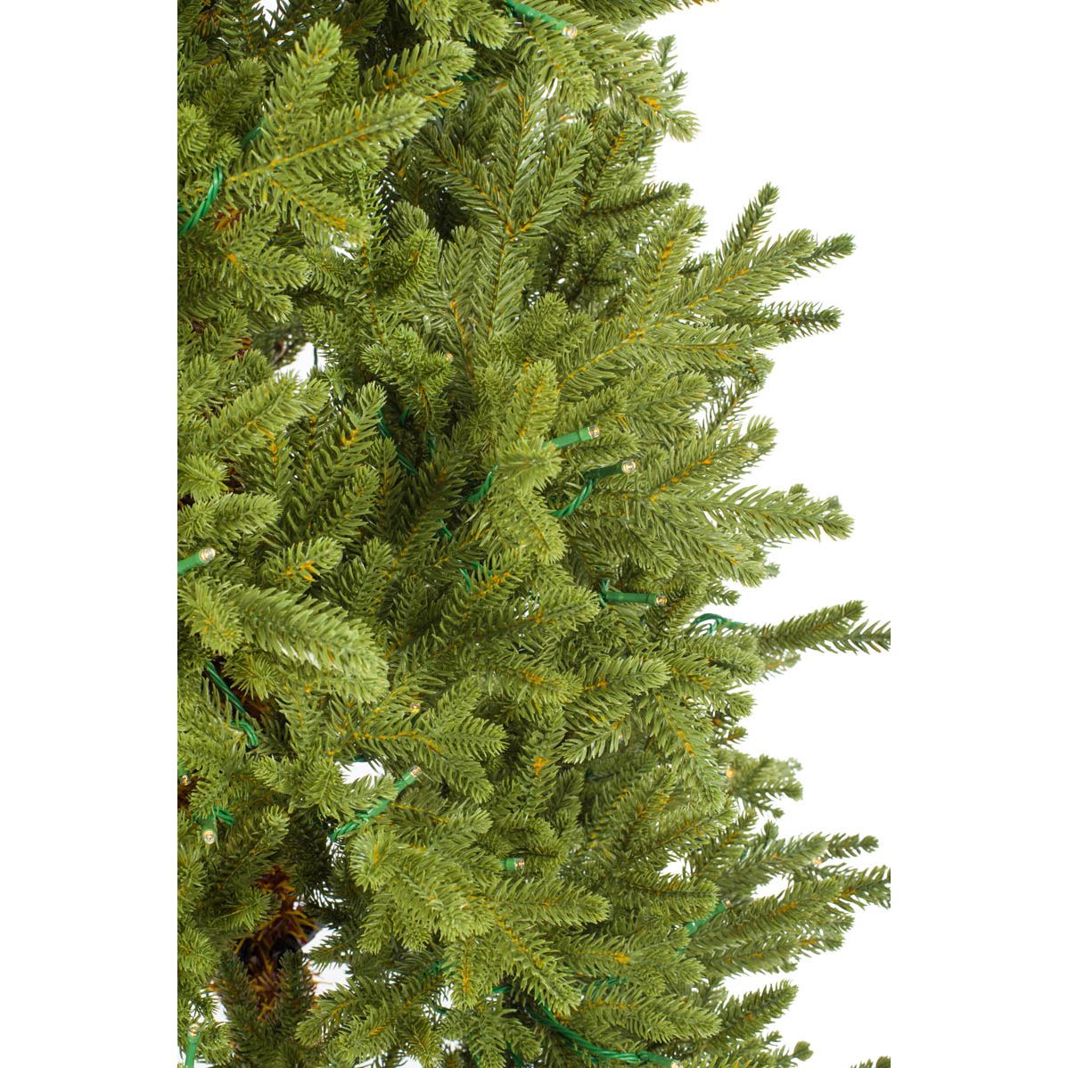 Forest Green Plastic Douglas Fir Warm White LED Tree Metal Base