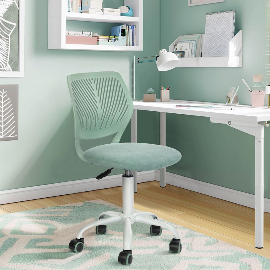 Chaise de bureau en tissu  - Bleu
