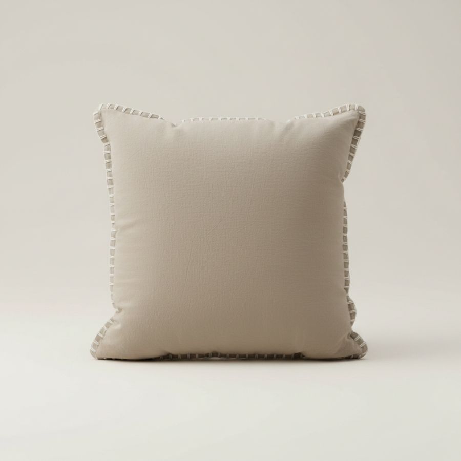 Kas Blanket Stitch Square Cushion