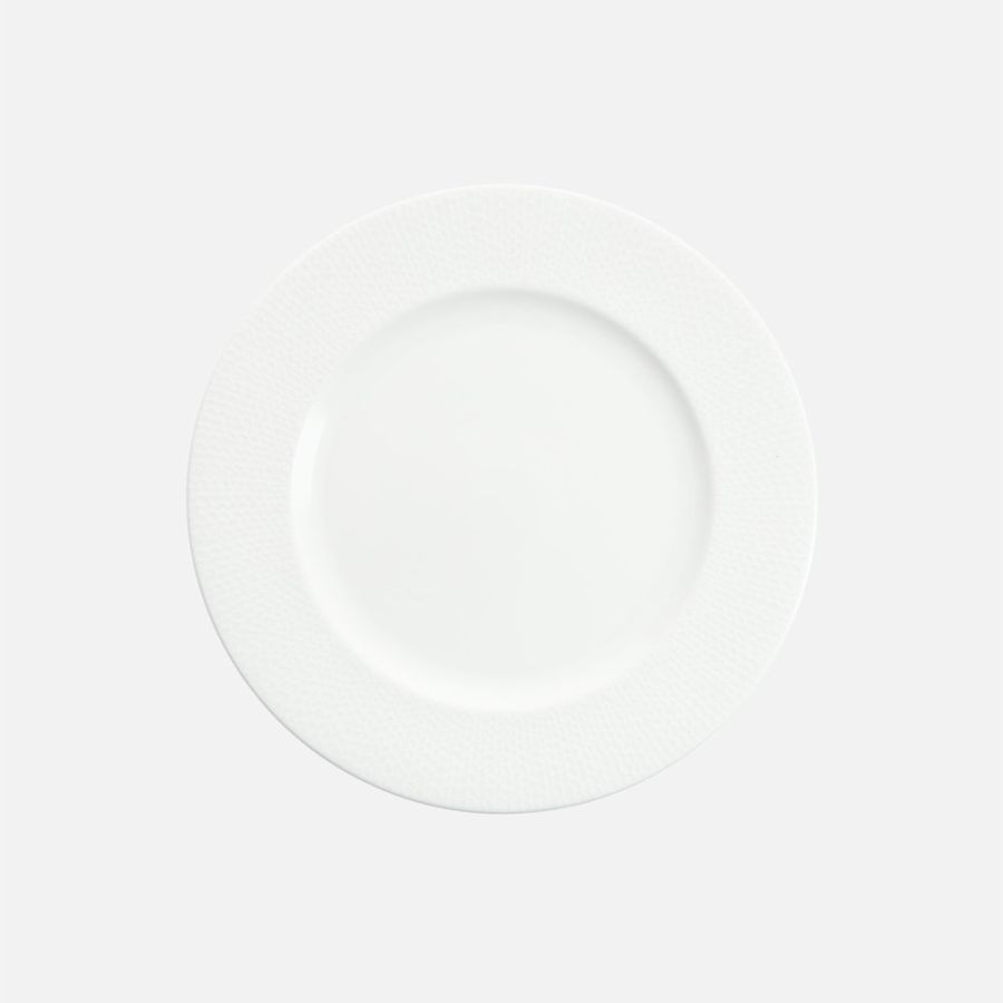 Amanda White Embossed Charger Plate - 12"