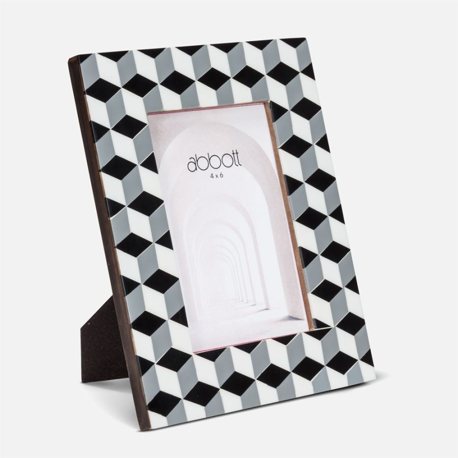 Grey Mosaic Photo Frame - 6.5'' x 8.5''