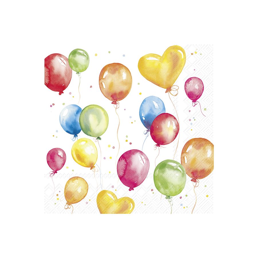 Birthday Balloons Lunch Napkins, Pack of 20