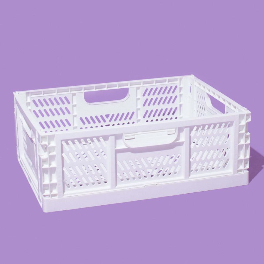 Ensemble de 4 grandes caisses pliantes - Blanc