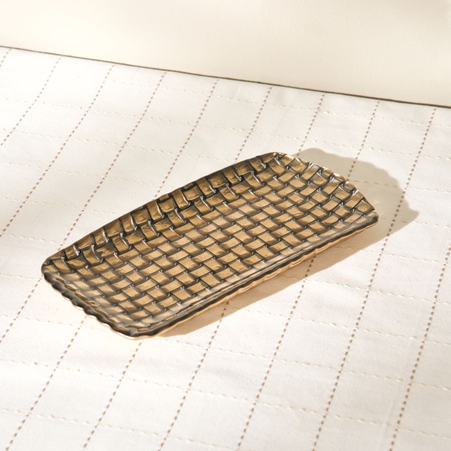Braid Small Platter - Gold 
