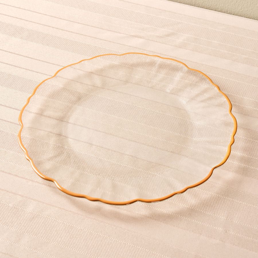 Elegance Orange Rim Dinner Plate - 27.5cm