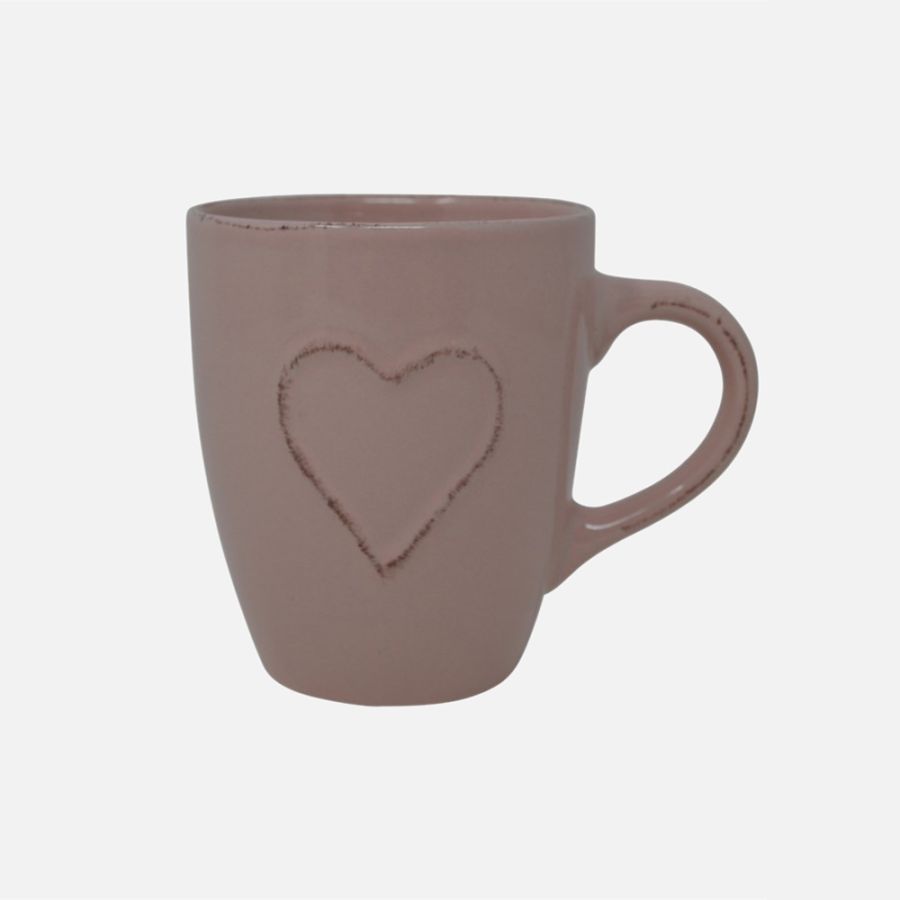 Heart Mug, 330ml - Pink