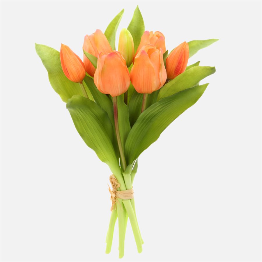 Artificial Tulip Bouquet - Orange