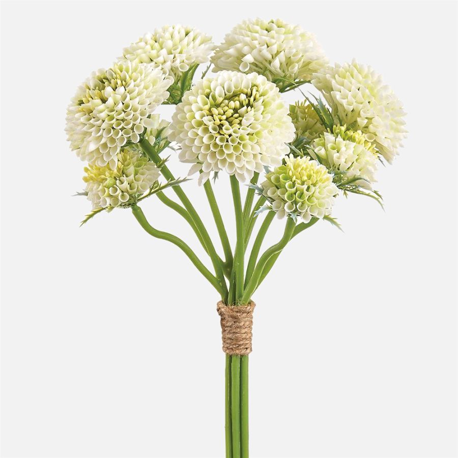 Pompon Dahlia Artificial Bouquet - cream