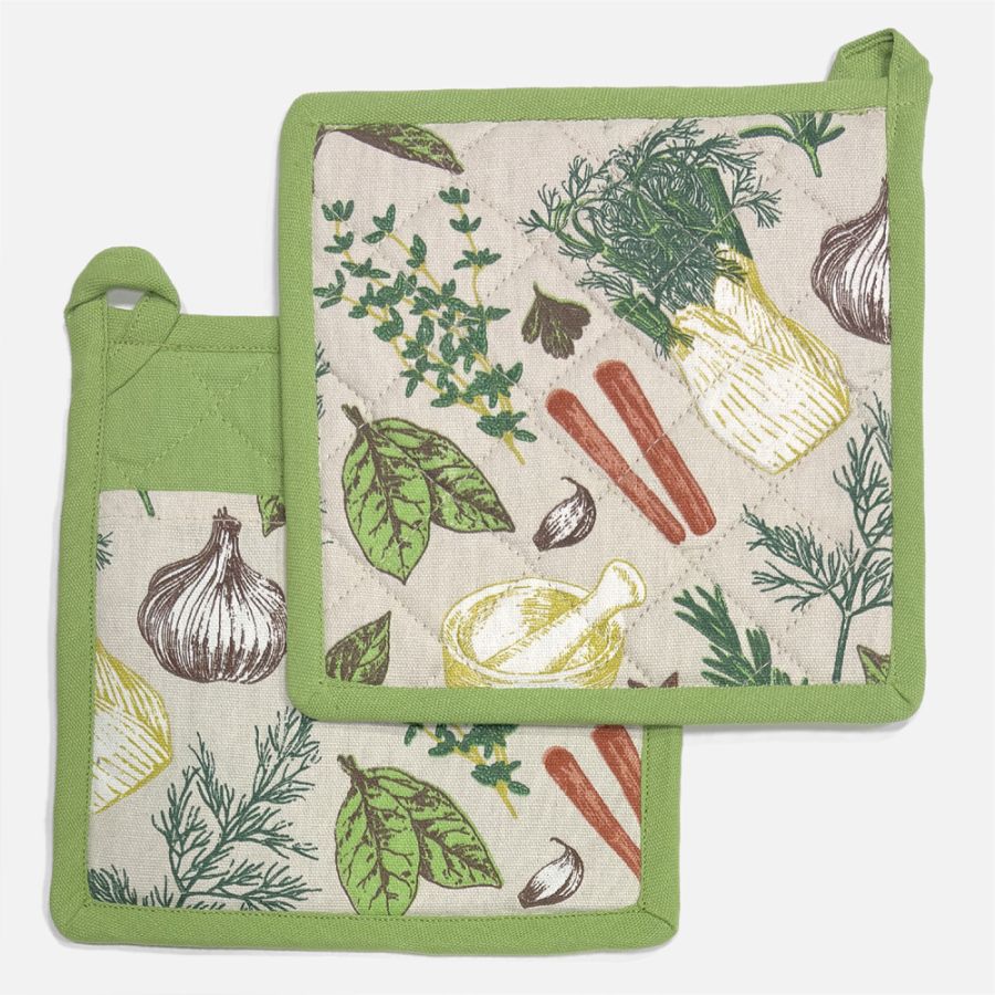 Herbivore  Pot Holders, Pack of 2