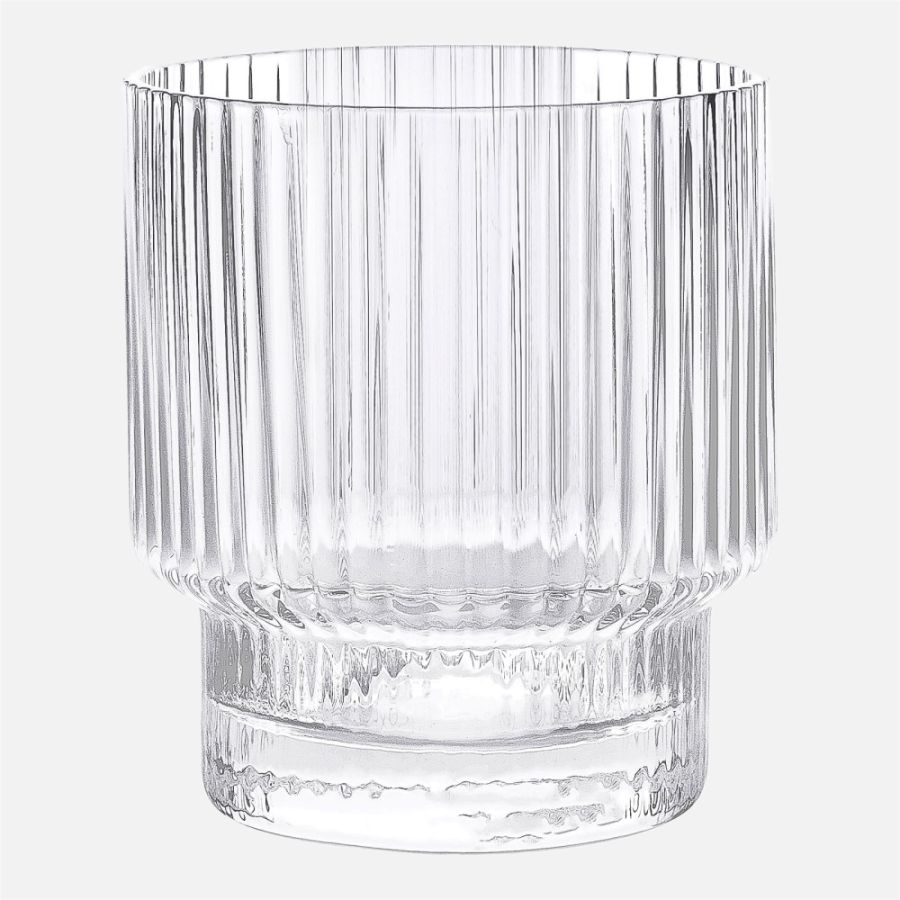 Ribbed Whisky Glass 340ml - Set of 4
