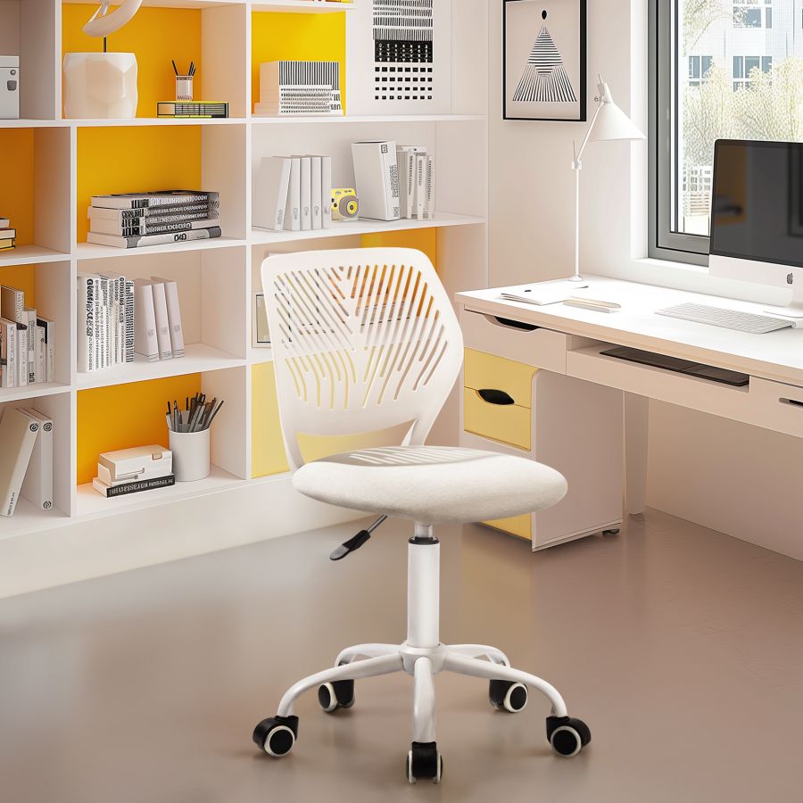 Chaise de bureau en tissu  - Beige