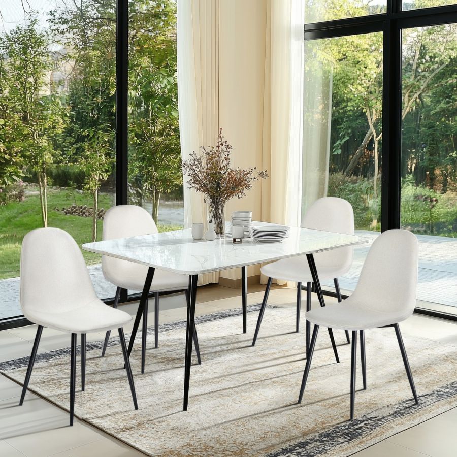 Ensemble de 4 chaises de salle à manger  - Beige