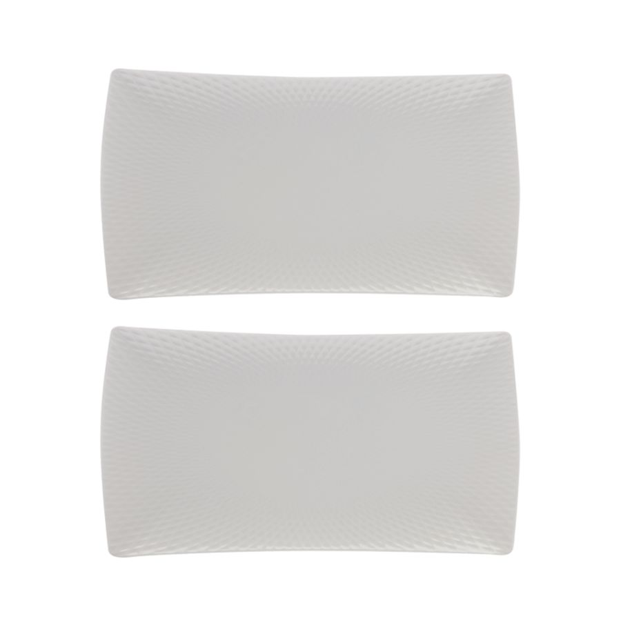 Ensemble de 2 Plats à service rectangulaire « Diamond » by Maxwell & Williams