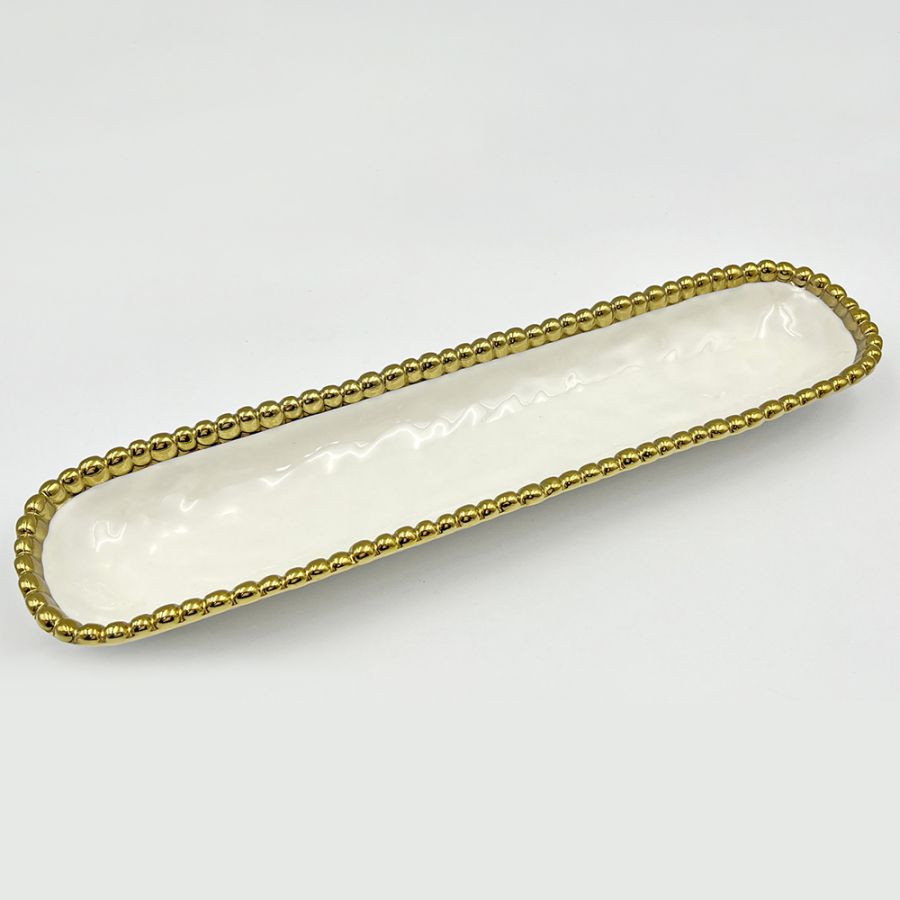 Elegance Gold Bead Cracker Tray