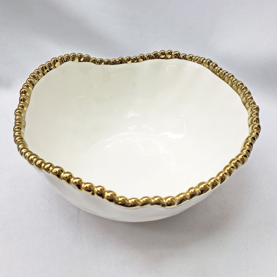 Elegance Gold Bead Salad Bowl